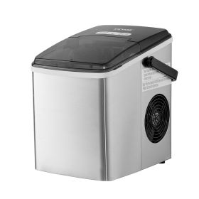 VEVOR Countertop Ice Maker, 9 Cubes Ready in 7 Mins, 26lbs in 24Hrs, Self-Cleaning Portable Ice Maker with Ice Scoop and Basket