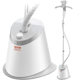 VEVOR Standing Steamer with Foldable Garment Hanger, 0.5Gallon Water Tank for 90 Minutes Continuous Steaming