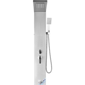 VEVOR Shower Panel System, 5 Shower Modes, LED Shower Panel Tower, Rainfall, Waterfall, 2 Body Massage Jets, Tub Spout